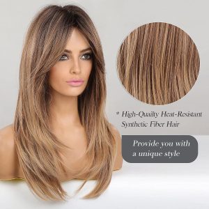 Gorgeous Ombre Brown to Blonde Long Wig with Dark Roots! Perfect for switching up your look on TikTok #hairtransformation #longhairdontcare
