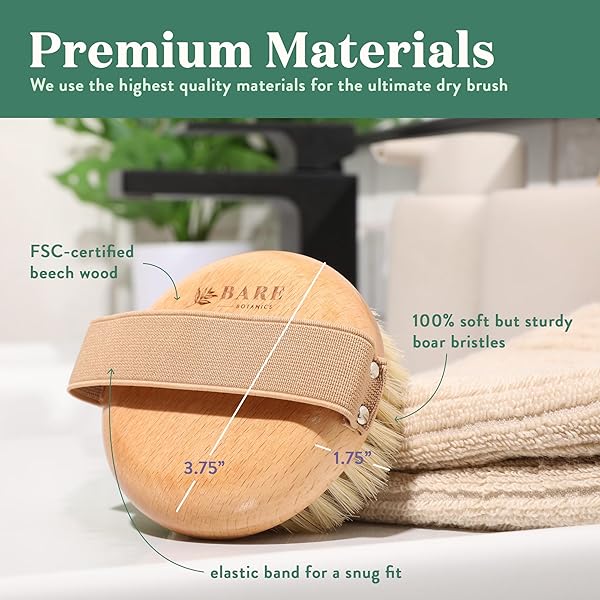 Get glowing skin with this convenient palm-sized dry brush body scrub! It's universal fit and easy to use, perfect for exfoliating in the shower. With medium firmness and an elastic strap, it's great for both women and men! #