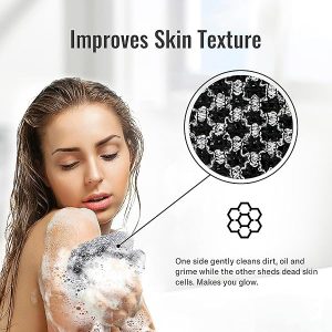 🌿 Level up your skincare routine with this Japanese exfoliating towel! 🧖‍♀️ Say goodbye to dead skin and hello to soft, smooth skin with this extra long washcloth. The 3D texture and fluffy foam