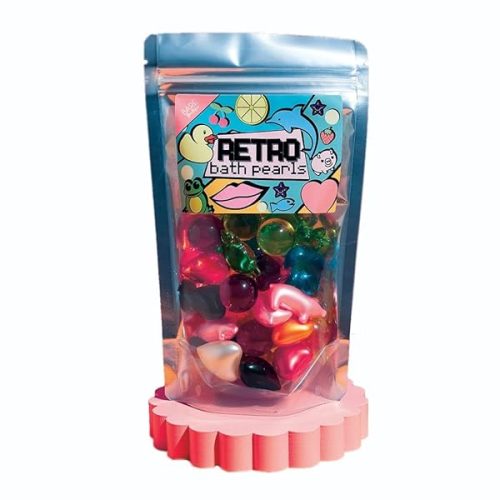 🛁✨Get Your Glow On with Retro Bath Pearls! 30 Assorted Shapes & Scents - Animals, Hearts, Stars, Pearls! Perfect Stocking Filler or Secret Santa Gift for Teenage Skincare! #