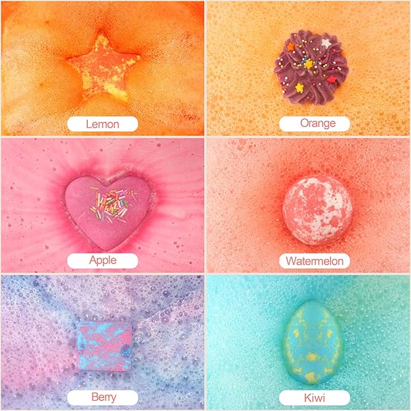 Get ready for a fun and fizzy bath time experience with these 6 amazing bath bombs! Packed with organic ingredients, essential oils, and kid-friendly fruity scents. Plus, a bonus bathing mesh ball for extra fun! #Bath