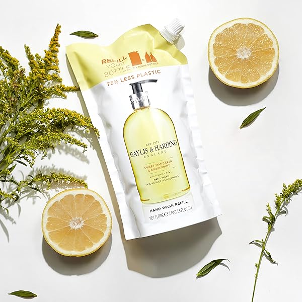 🍊✨ Sweet Mandarin & Grapefruit Hand Wash Refills! 🌿🌱 1L each, pack of 3! 🙌🏼 Vegan friendly and eco-friendly! 💚 #handwash #