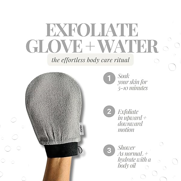 Get silky smooth skin with this ultra coarse exfoliating glove in black & grey! Made from plant-based materials, this Kessa mitt provides deep exfoliation for natural body care. #skincare #exfoliation #smoothskin
