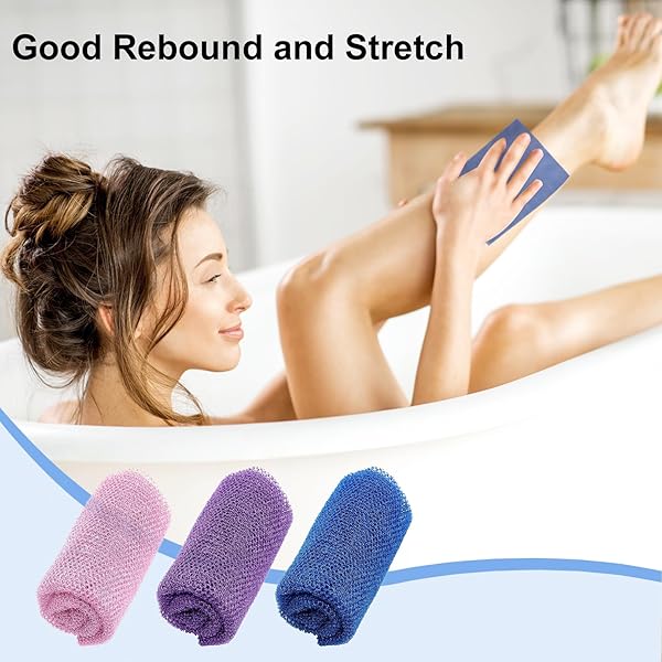 Get smooth, glowing skin with these African exfoliating nets! Perfect for deep cleaning and scrubbing away dead skin. Available in purple, pink, and blue. Great for men and women! ✨🚿 #skincare #ex