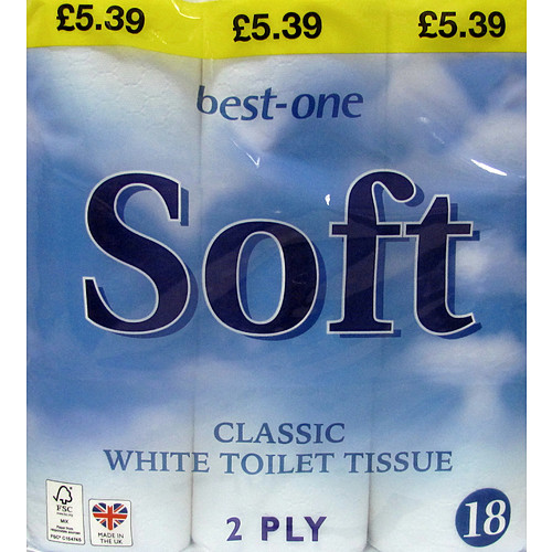 Bestone Soft Toilet Tissue White 18Rolls × 1 × 2