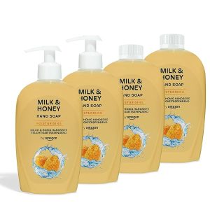 🍯✨ Get That Hydrated Glow with 4 Bottles of Luxurious Milk & Honey Hand Soap! Perfect for Soft, Smooth Hands 💦🌸 #skincare #handcare #selfcare