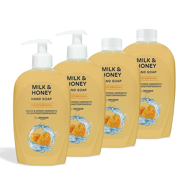 🍯✨ Get That Hydrated Glow with 4 Bottles of Luxurious Milk & Honey Hand Soap! Perfect for Soft, Smooth Hands 💦🌸 #skincare #handcare #selfcare