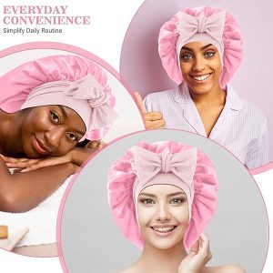 7a6ca42bc1c545aa8c33bb33ff08c831tplv-tulkllf4y5-origin-jpeg.jpeg Get your beauty sleep in style with this luxurious adjustable satin sleep bonnet! Say goodbye to frizzy hair and hello to silky smooth locks with this soft elastic band bonnet. Perfect for curly hair and braids. Available in cute pink color! #