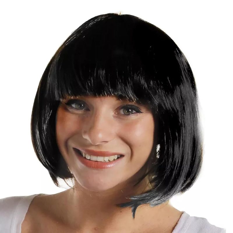 ✨Transform Your Look with a Sleek Black Bob Wig! Perfect for Dressing Up, Cosplay, and Halloween 🖤 #WigLife #Cosplay #HalloweenLook