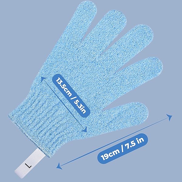 Get your skin feeling soft and smooth with these exfoliating shower gloves! Say goodbye to dead skin and hello to a fresh glow. Comes in a pack of 3 pairs (6 pcs) with hanging hoops for easy storage. Upgrade your shower routine