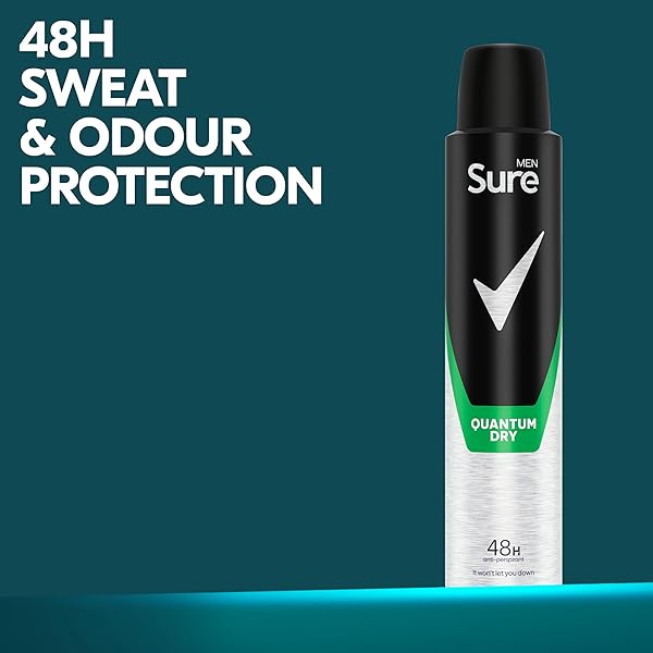 Get all-day freshness with this powerful men's deodorant! Quantum Dry Anti-Perspirant Aerosol keeps you dry and smelling great for up to 48 hours. Stock up with this 6-pack of 200 ml cans! #