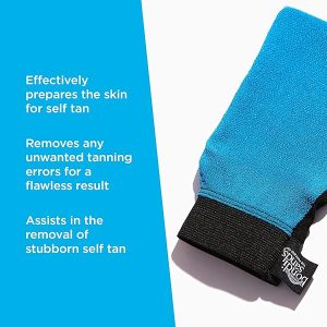 Get your skin glowing and ready for that flawless tan with this dual-sided exfoliating mitt! Say goodbye to tanning errors and hello to smooth, streak-free skin. Plus, it's durable and reusable for long-lasting use. One mitt, endless