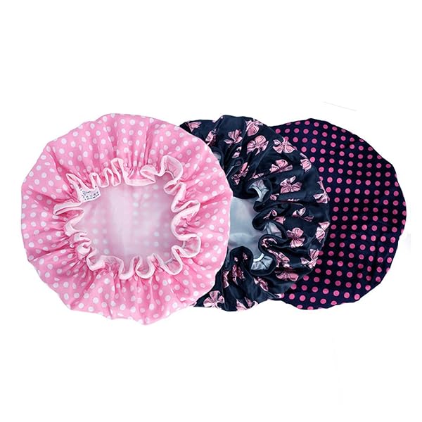 Get ready to level up your shower game with these cute and practical double-layer shower caps! Say goodbye to frizzy hair and hello to stylish protection. Perfect for the shower, spa, or salon - you'll feel like a queen with these waterproof and