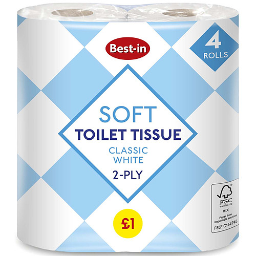 Bestin Sofft Toilet Tissue White 4Roll × 1 × 12