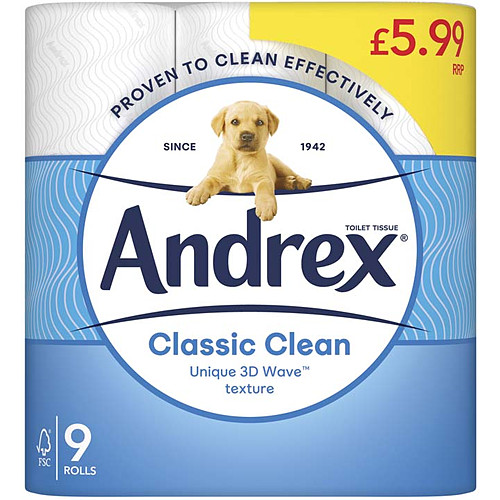 Andrex Classic Clean 9Roll × 1 × 4