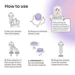 Transform your shower routine with these 6 pack aromatherapy shower steamers! Pamper yourself with strong scents of lavender, rose, peppermint, and eucalyptus. Natural, soothing, and perfect for a relaxing shower experience.