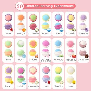 🛁✨ Ultimate Bath Bomb Set! 20 Organic & Natural Fizzing Balls with Essential Oils for Relaxation & Stress Relief! Perfect Birthday Gift for Anyone! #SelfCare #RelaxationGoals