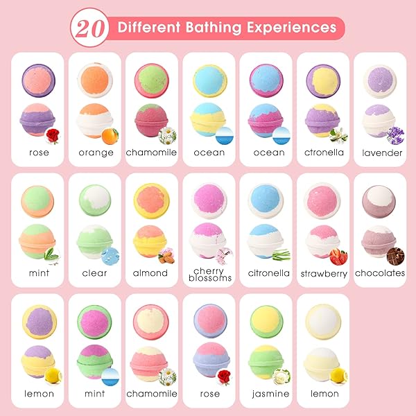 🛁✨ Ultimate Bath Bomb Set! 20 Organic & Natural Fizzing Balls with Essential Oils for Relaxation & Stress Relief! Perfect Birthday Gift for Anyone! #SelfCare #RelaxationGoals