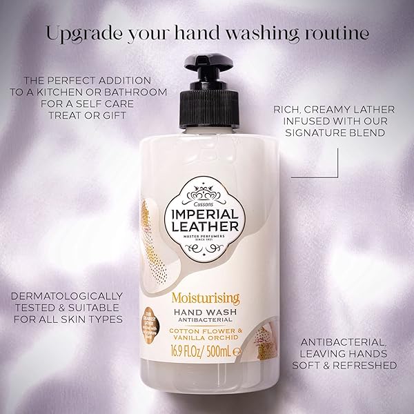 🌸✨Luxurious Antibacterial Hand Wash! With Cotton Flower, Vanilla Orchid, and Signature Oil Blend for soft, germ-free hands! Get a Bulk Pack of 6 x 500ml bottles for ultimate skin care!