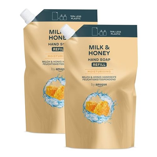 ✨Get that soft, clean feeling with this Milk & Honey Hand Soap Refill! 🍯🌿 Keep your hands fresh and moisturized with 2 x 1000ml bottles! 💦 #handsoap #milk