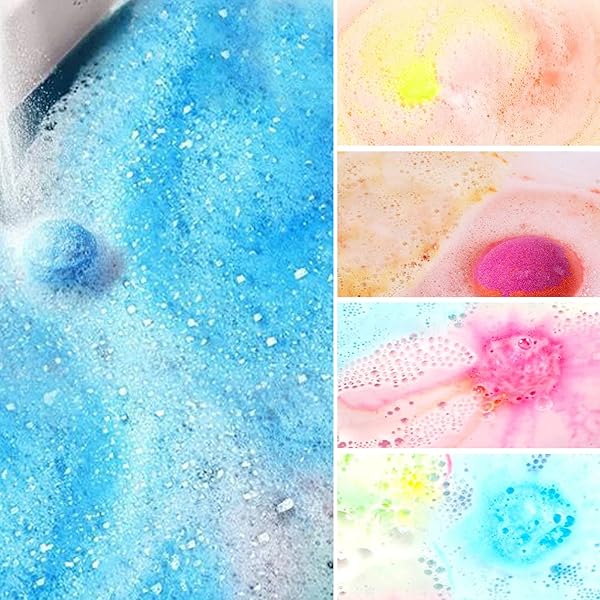 Indulge in a Luxurious Spa Experience with these Handmade Bath Bombs! Packed with Essential Oils and Marvelous Salts to Moisturize Skin and Relieve Stress. Perfect Romantic Gifts for Anyone Special in Your Life!