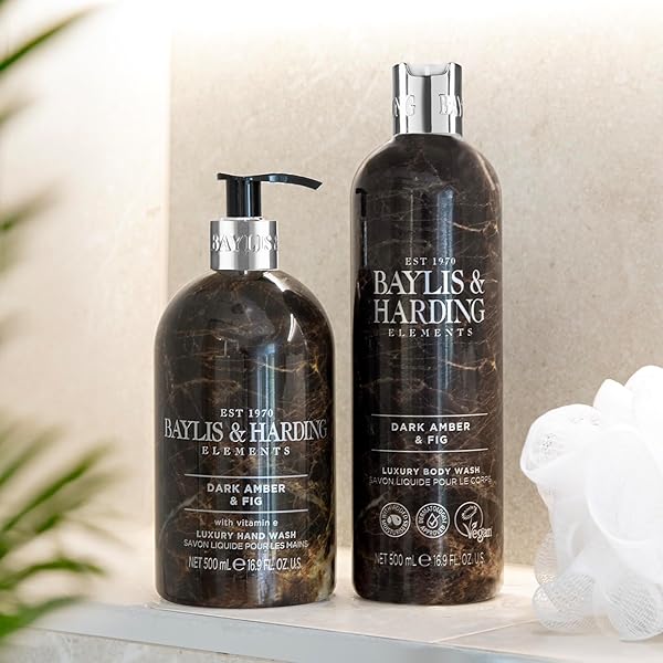 Experience luxury with this deliciously scented hand wash trio! Made with dark amber and fig elements, this vegan-friendly formula will leave your hands feeling pampered and refreshed. Perfect for your bathroom or kitchen sink! ✨🌿 #hand