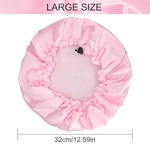 Get ready to upgrade your shower routine with these 2 oversized, adjustable, and waterproof shower caps! Say goodbye to frizzy hair and hello to a luxurious spa experience at home. #ShowerCapGoals #TikTokBeauty #HairCareRoutine