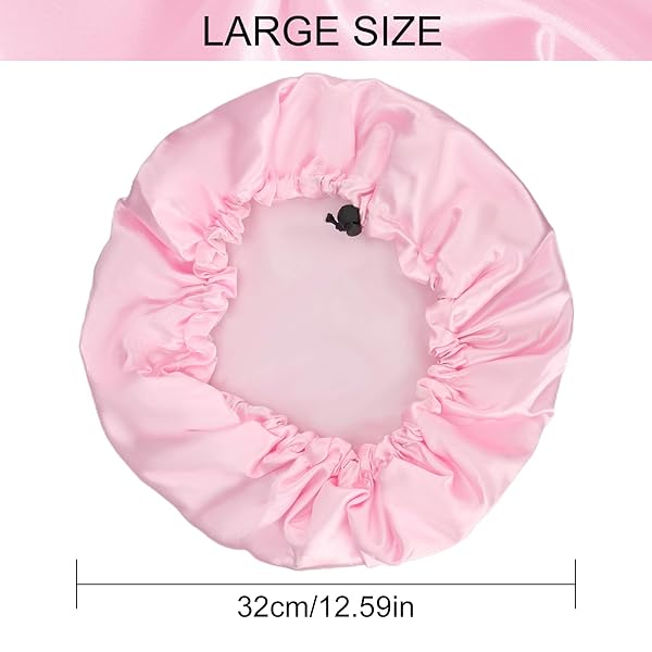 Get ready to upgrade your shower routine with these 2 oversized, adjustable, and waterproof shower caps! Say goodbye to frizzy hair and hello to a luxurious spa experience at home. #ShowerCapGoals #TikTokBeauty #HairCareRoutine