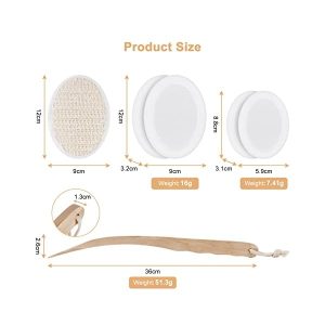 Say goodbye to awkwardly trying to apply lotion on your own back! This 7 pack back cream applicator is perfect for self-application in the shower. The 2-in-1 body brush back scrubber comes with 4 pads, a