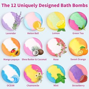 ✨12 Handmade Bath Bombs Set✨ Vegan & Cruelty Free 🌿 Perfect for Spa Baths 🛁 Birthday/Mothers Day Gift Idea for Her/Him 💝 #bathbombs #giftidea