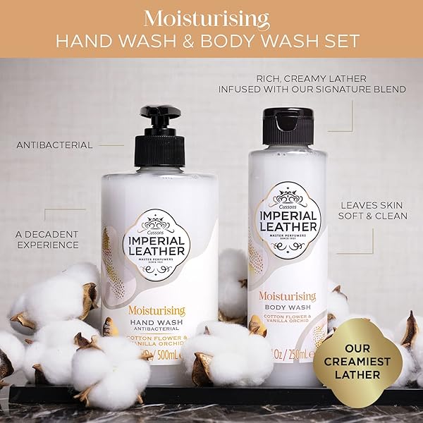 🌸✨Luxurious Antibacterial Hand Wash! With Cotton Flower, Vanilla Orchid, and Signature Oil Blend for soft, germ-free hands! Get a Bulk Pack of 6 x 500ml bottles for ultimate skin care!