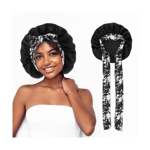 9c0519b60336429194461794b0b740e1tplv-tulkllf4y5-origin-jpeg.jpeg Say goodbye to bedhead with this stylish satin hair bonnet! Perfect for protecting your curls while you sleep or take a bath. Available in chic black - a must-have for every woman. #haircare #beautytips