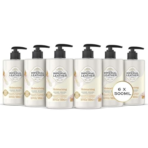 🌸✨Luxurious Antibacterial Hand Wash! With Cotton Flower, Vanilla Orchid, and Signature Oil Blend for soft, germ-free hands! Get a Bulk Pack of 6 x 500ml bottles for ultimate skin care!