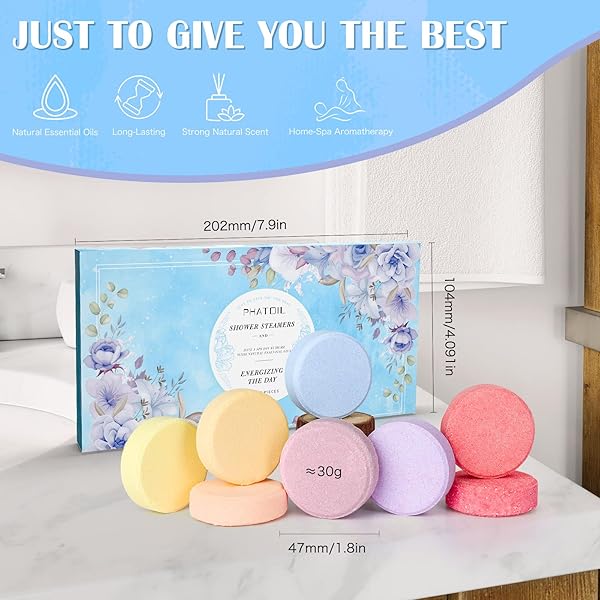 ✨Transform your shower into a spa with these Aromatherapy Shower Steamers! 🚿💫 8-pack of shower bombs with essential oils for ultimate relaxation and self-care. Perfect for a pampering gift or a luxurious spa