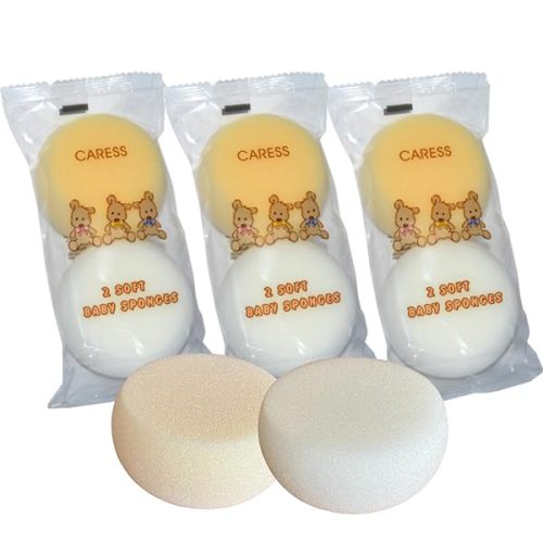 Get 6 Natural Baby Bath Sponges! Soft & gentle for newborns & older babies 🛁 Perfect for sensitive skin, kids, & bathtime fun! #babybath #softskin