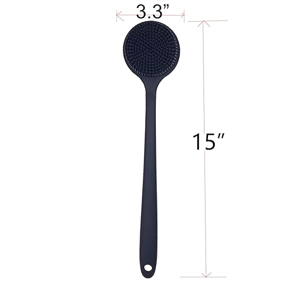 a15809469a1b499abc81b00dde2ac0bbtplv-tulkllf4y5-origin-jpeg.jpeg Long handle silicone back scrubber for the ultimate shower experience! Say goodbye to rough scrubbing and hello to smooth, soft skin. Available in sleek black. #shower #skincare #bathandbody #softskin #selfcare