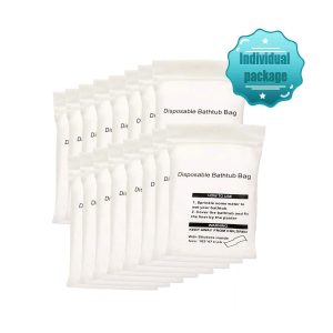 "Keep your bathtub clean and fresh with these 24 disposable covers! Perfect for travel or home use, these large plastic liners are easy to use and dispose of. Say goodbye to scrubbing and hello to relaxation! 🛁 #bathtubcover