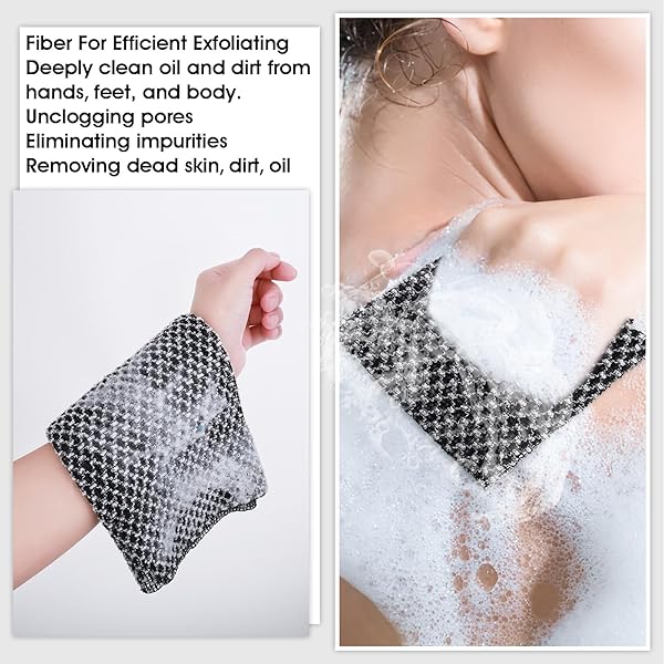 Get glowing skin with this exfoliating washcloth! Perfect for daily showering, face steaming, and scrubbing away dirt. Say goodbye to dull skin and hello to a fresh, clean glow! #skincare #exfoliate #
