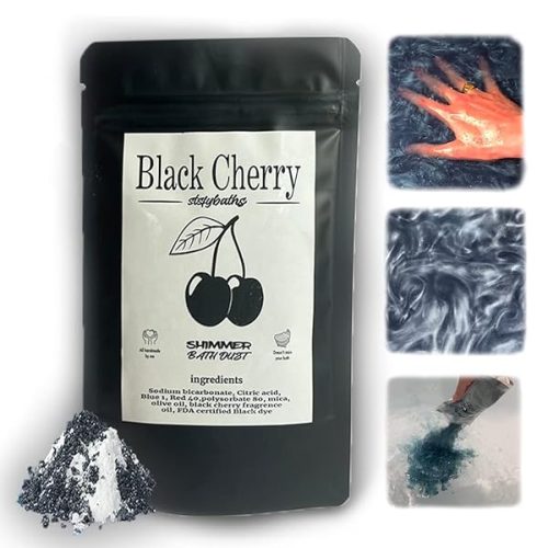 🖤✨ Get ready to shine with this Black Cherry Shimmer Bath Bomb! Handmade and scented for a luxurious bath experience. Perfect for everyone - girls, boys, women, and men of all ages. Grab yours now!