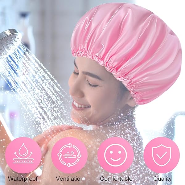 Get ready to upgrade your shower routine with these 2 oversized, adjustable, and waterproof shower caps! Say goodbye to frizzy hair and hello to a luxurious spa experience at home. #ShowerCapGoals #TikTokBeauty #HairCareRoutine