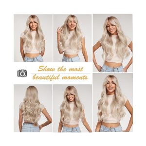 Get the ultimate long wavy blonde wig for women! Heat resistant and perfect for daily wear, parties, or cosplay! Say goodbye to boring hair days💁‍♀️ #blondewig #wavyhair #cosplay #