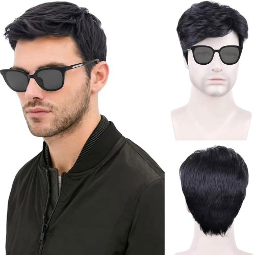 Get ready to rock your look with this black layered wig! Perfect for 70s and 80s disco vibes or daily use. Get those handsomeness levels up with this fluffy, curly wig. Ready to slay in any costume or fancy