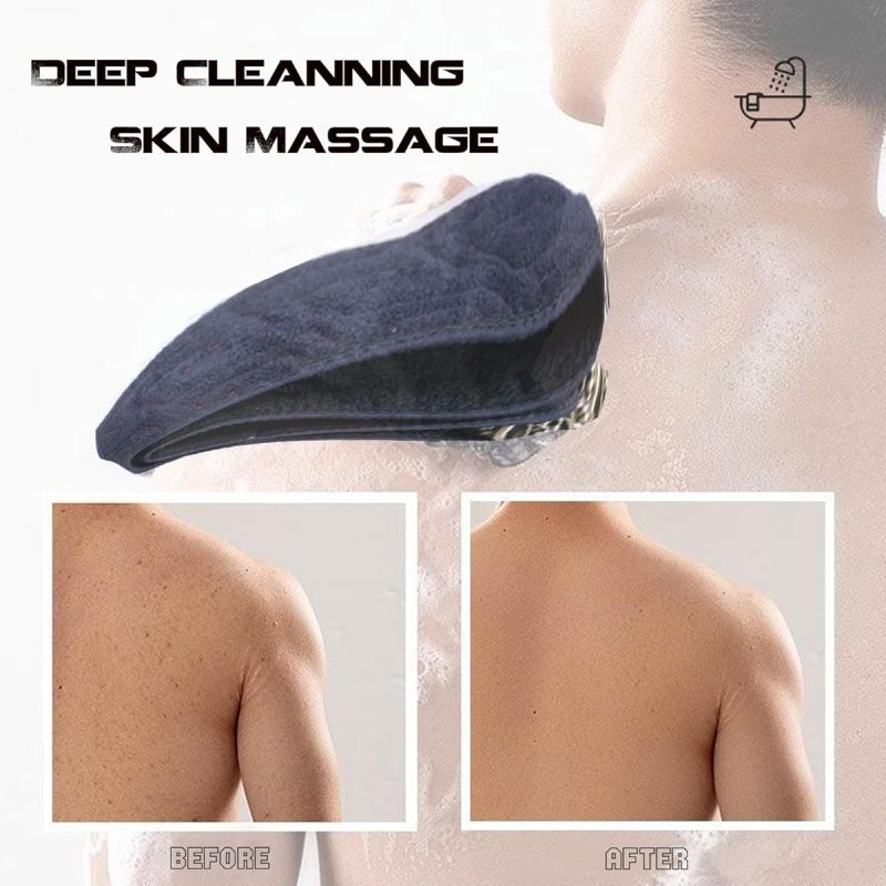 "Get that smooth, glowing skin with this 38.6" double-sided back scrubber! Perfect for deep cleansing in the shower, this exfoliating washcloth is a must-have for your skincare routine 💦✨ #skincare #