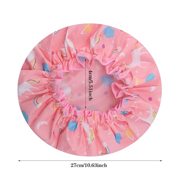 🦄✨ Keep your hair dry and stylish with these adorable unicorn shower caps! Perfect for spa days and showers, this 4 pack is a must-have for women and girls 💖 #unicornshowercaps #showeressentials