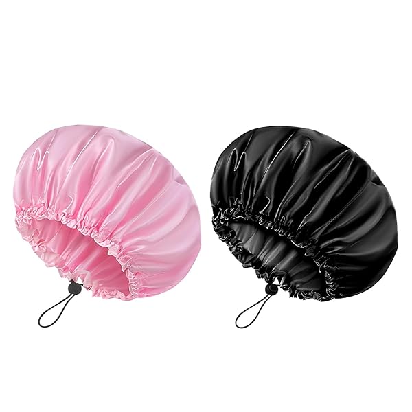 Get ready to upgrade your shower routine with these 2 oversized, adjustable, and waterproof shower caps! Say goodbye to frizzy hair and hello to a luxurious spa experience at home. #ShowerCapGoals #TikTokBeauty #HairCareRoutine