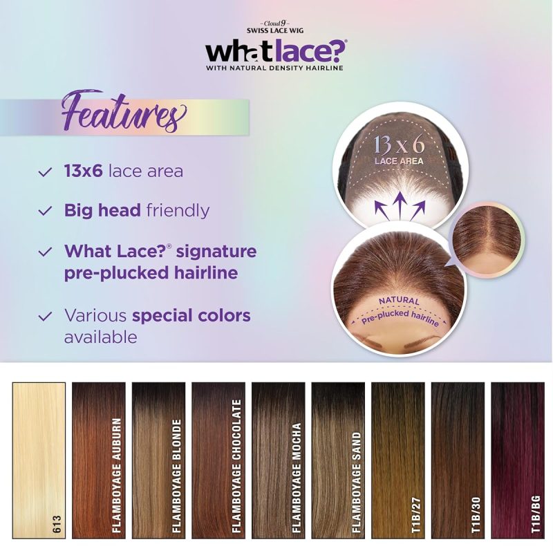 Get ready to slay with the illusion lace front Cloud 9 wig! Hand-tied, pre-plucked, and natural hairline for flawless style. Say goodbye to bad hair days with the Whatlace LATISHA wig in stunning shade 1