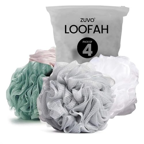 🚿Get that squeaky clean feeling with this pack of 4 eco-friendly shower puffs! Perfect for scrubbing away dead skin and leaving you feeling fresh and rejuvenated 🌿💦 #showerpuffs #bodycare