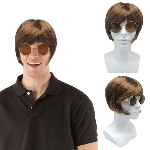 Get ready to rock your TikTok with this 70's Heartthrob Wig and Sunglasses combo! Perfect for channeling those boyband vibes or embracing your inner pop hippy. Stand out at theme parties with this 1970s inspired wig
