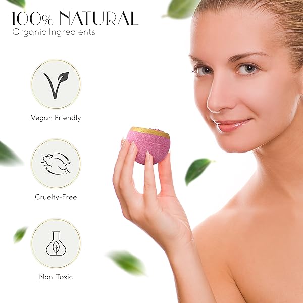 Indulge in a Set of 8 Luxe Bath Bombs! Treat yourself to a spa day at home with these 100% natural, organic, vegan fizzers. Perfect for birthdays, Christmas, or any day you need some pampering
