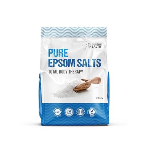 Get that ultimate relaxation with 100% pure Epsom salts! 🛁💆‍♀️ This fine grain soak is perfect for total body therapy and vegan friendly! #selfcare #bathgoals